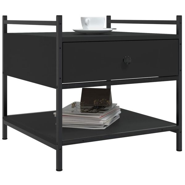 vidaXL sofabord 50x50x50 cm konstrueret træ sort