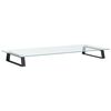 vidaXL sk&aelig;rmstander 80x35x8 cm h&aelig;rdet glas og metal sort