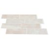 vidaXL Subway flise 10 pcs Beige marmor 29.4 x 21.4 cm