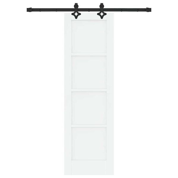 vidaXL Skyded&oslash;r ORKDAL Hvid 61 x 198,5 cm Massiv fyrretr&aelig;