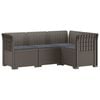 vidaXL 4-Persons Have Sofa med Puder Rattan Look PP Lysegr&aring;