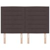 vidaXL LED sengegavl med LED -strimmellys M&oslash;rk Brun 144 cm Polyester