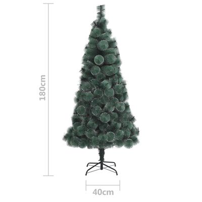 vidaXL kunstigt juletræ med fod 180 cm PET grøn