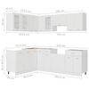 vidaXL 11-delt køkkenskabssæt "Lyon" hvidt konstrueret træ