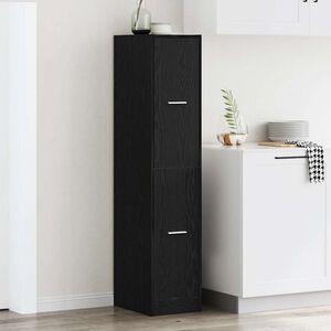 vidaXL apotekerskab sort egetr&aelig; 30x41x144,5 cm konstrueret tr&aelig;