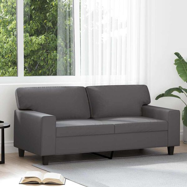 vidaXL 2-personers sofa 140 cm kunstlæder grå