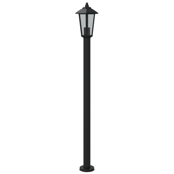 vidaXL udendørs standerlampe 120 cm rustfrit stål sort