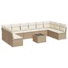 vidaXL sofas&aelig;t til haven 11 dele med hynder polyrattan beige