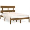 vidaXL sengeramme 140x190 cm massivt tr&aelig; gyldenbrun