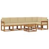 vidaXL Udend&oslash;rs sofagruppe med pude 7 pcs Naturlig og Beige
