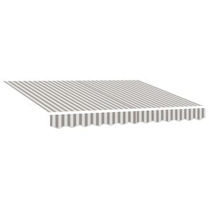 vidaXL Reservedug til markise Lys Gr&aring; og Hvid 381 x 295 cm Polyester