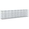 vidaXL Gabion h&oslash;jbed 2 stk. 330 x 50 x 80 cm Galvaniseret st&aring;l S&oslash;lv