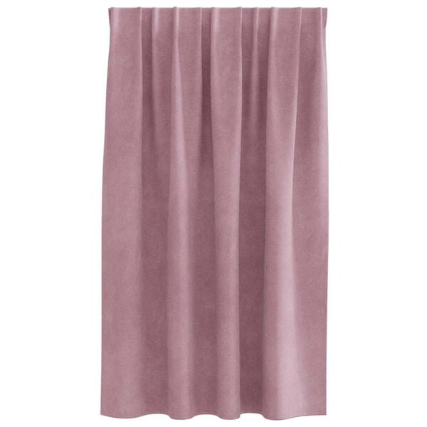 vidaXL M&oslash;rkl&aelig;gningsgardiner 2 pcs M&oslash;rk pink 140 x 140 cm Fl&oslash;jl