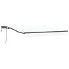 vidaXL Utr&aelig;kkelig Markise med LED -strimmellys Hvid 300 x 250 cm Stof