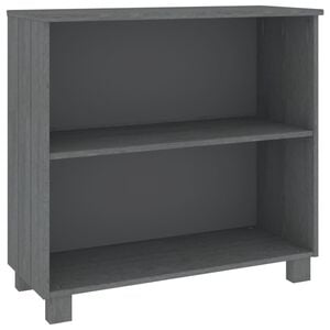 vidaXL sk&aelig;nk HAMAR 85x35x80 cm massivt fyrretr&aelig; m&oslash;rkegr&aring;