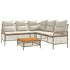 vidaXL sofas&aelig;t til haven 2 dele med hynder polyrattan beige