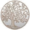 vidaXL spejl 40x2,5 cm rundt jern sandfarvet