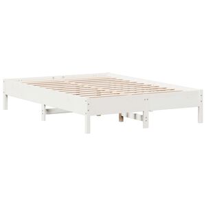 vidaXL sengeramme uden madras 140x200 cm massivt fyrretr&aelig; hvid