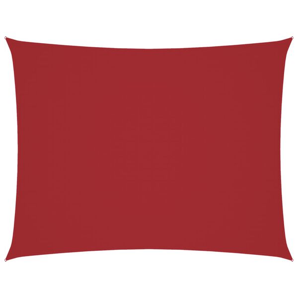 vidaXL solsejl 2,5x4 m oxfordstof rektangul&aelig;r r&oslash;d