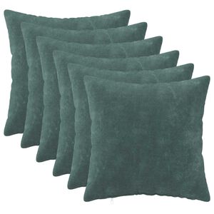 vidaXL Pudebetr&aelig;k 6 stk. HEERLEN Hav Bl&aring; 30 x 30 cm Mikrofiber Fleece