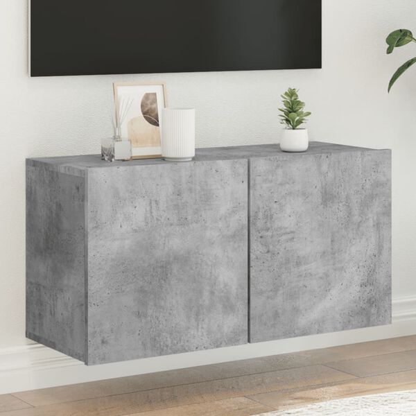 vidaXL v&aelig;gh&aelig;ngt tv-bord 80x30x41 cm betongr&aring;