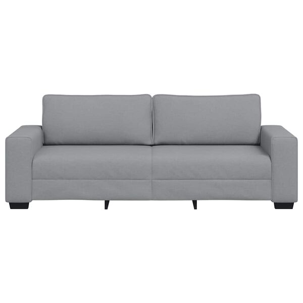vidaXL 3-personers sofa 220x77x82 cm stof lysegr&aring;