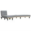vidaXL L-formet sovesofa 255x140x70 cm stof lysegr&aring;