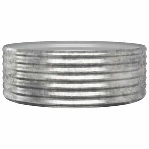 vidaXL plantekasse 100x100x36 cm galvaniseret st&aring;l s&oslash;lvfarvet