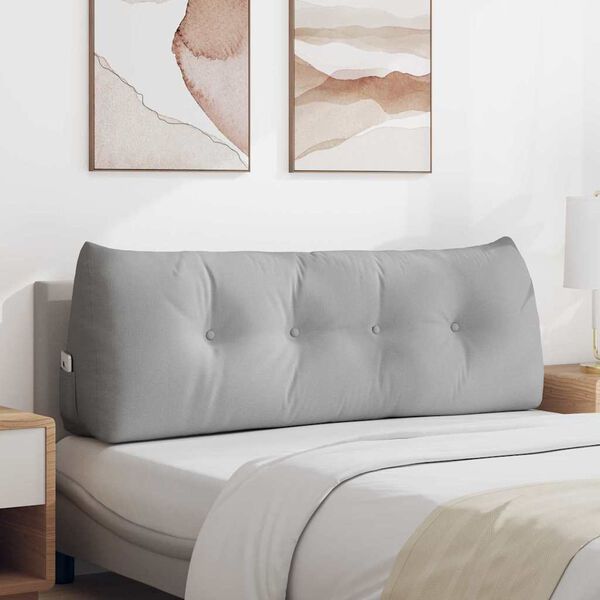 vidaXL Rygpude Skygr&aring; 140 x 24 x 50 cm Stof