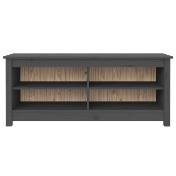 vidaXL skob&aelig;nk 110x38x45,5 cm massivt fyrretr&aelig; gr&aring;