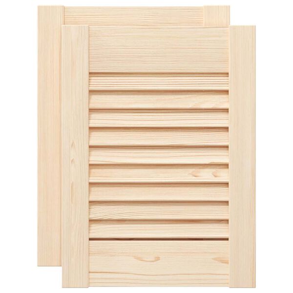 vidaXL skabslåger 2 stk. 39,5x29,5 cm lameldesign massivt fyrretræ