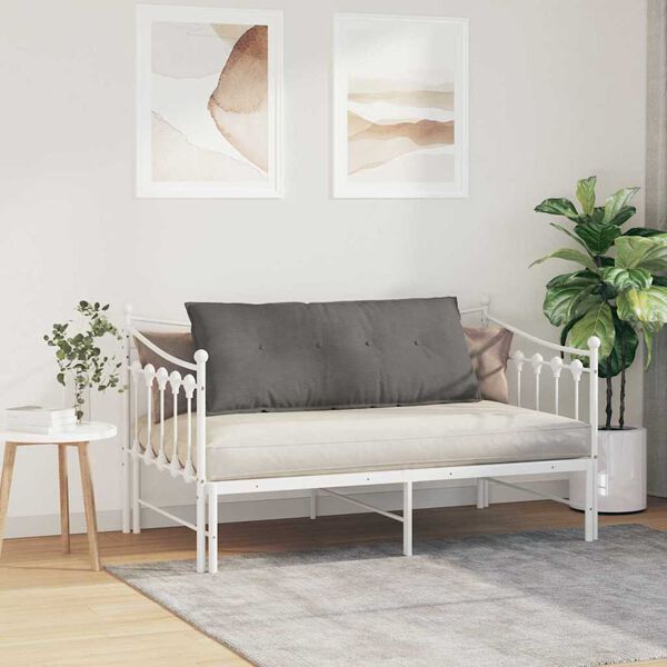 vidaXL Rygpude Lysegr&aring; 120 x 50 cm Velourstof