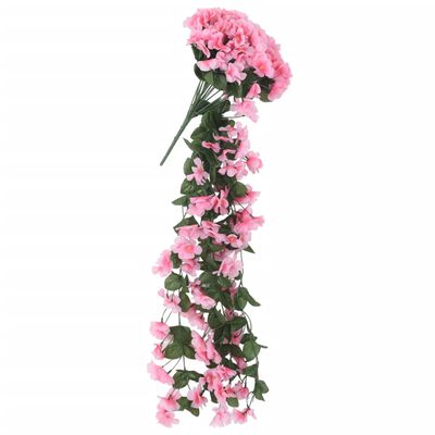 vidaXL kunstige blomsterguirlander 3 stk. 85 cm lyserød