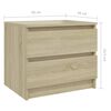 vidaXL sengeborde 2 stk. 50x39x43,5 cm konstrueret træ sonoma-eg