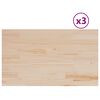 vidaXL bordplader 3 stk. 80x47x2,5 cm rektangul&aelig;r massivt fyrretr&aelig;