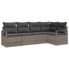 vidaXL Sofa S&aelig;t 5 pcs Gr&aring; polyrattan