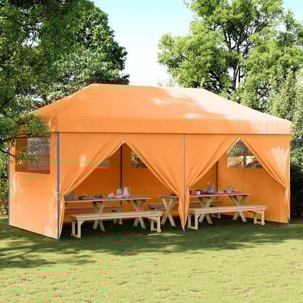 vidaXL Party Tent Orange 292 x 580 x 315 cm Oxford stof