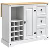VidaXL K&oslash;kkenopbevaring Hvid og Honning Voks 112 x 70 x 91,5 cm