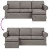 vidaXL Sofa Gr&aring;brun Samlede dimensioner: 215 x 138 x 80 cm (B x D x H)