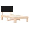 vidaXL Sengestel med Polstret Hovedgavl Sort 100 x 200 cm