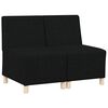 vidaXL Modulsofa enhed uden arme 2 pcs Sort 55 x 74 x 82 cm Stof