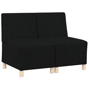 vidaXL Modulsofa enhed uden arme 2 pcs Sort 55 x 74 x 82 cm Stof