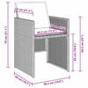 vidaXL Have Spisebordss&aelig;t 5 pcs Lysegr&aring; polyrattan