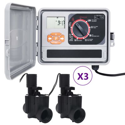 vidaXL kontrolenhed til vandingssystem med 6 magnetventiler