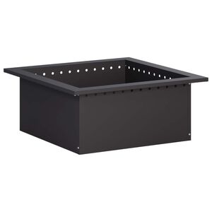 vidaXL B&aring;lplade ring Sort 60 x 60 x 25 cm St&aring;l