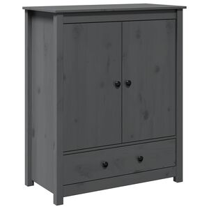 vidaXL h&oslash;jskab 83x41,5x100 cm massivt fyrretr&aelig; gr&aring;
