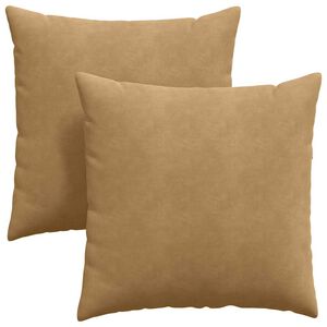vidaXL Sofapuder 2 pcs Brun 60 x 60 cm Velourstof