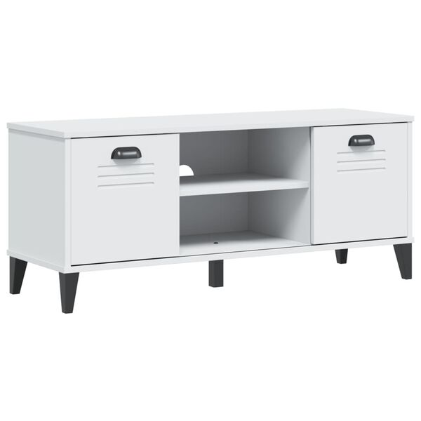 vidaXL skobænk VIKEN 106x35x45 cm konstrueret træ hvid