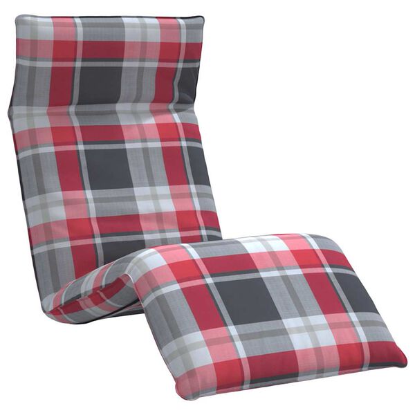 vidaXL foldbar liggestol 175x54x8,5 cm oxfordstof r&oslash;dternet