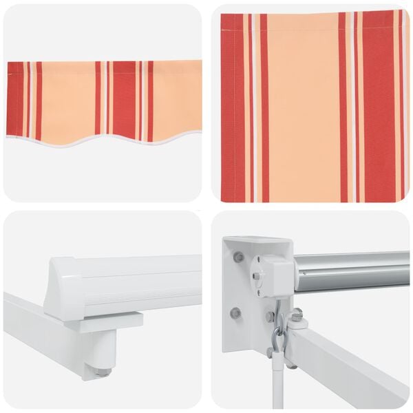 vidaXL Markise Gul og orange 350 x 250 x 165 cm Polyester